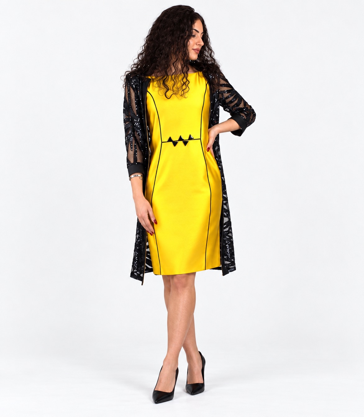 Completo nero/giallo - Elizabeth Moda