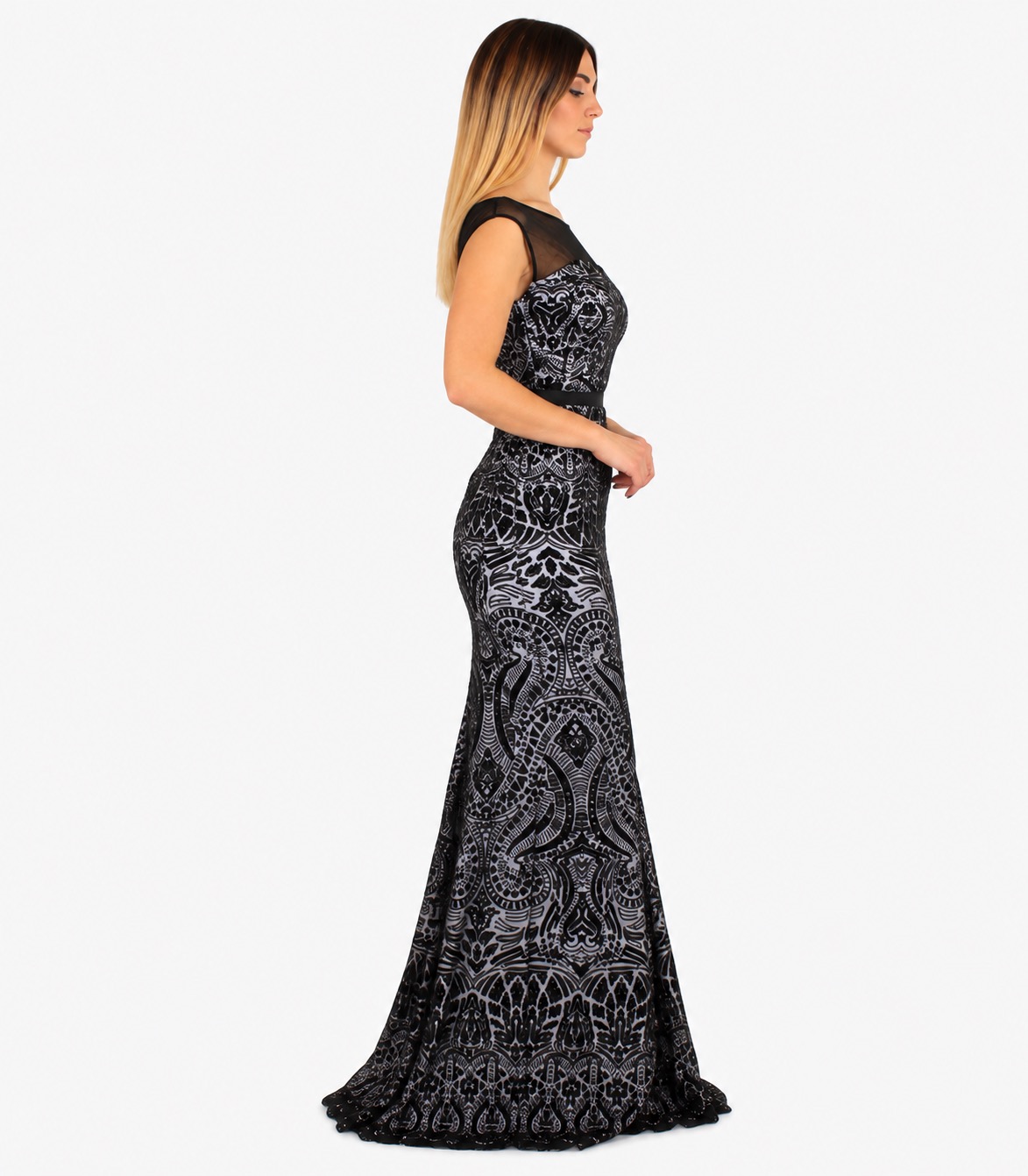 Abito lungo nero - Elizabeth Moda - immagine 2