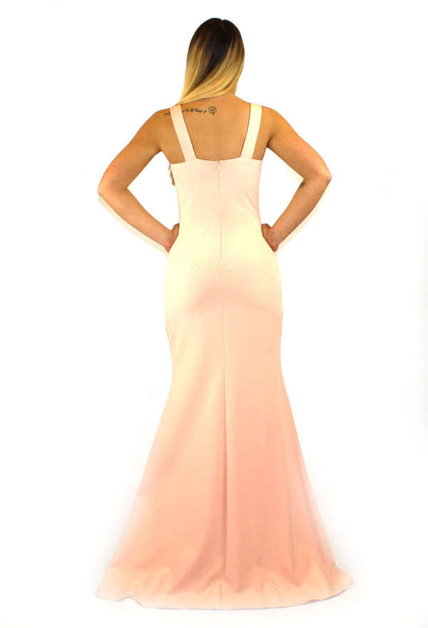 Abito lungo cipria - Invito Couture - Collezione Cerimonia