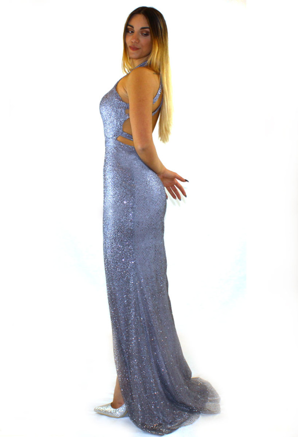 Abito lungo lavanda da cerimonia- Elizabeth Moda - Collezione Cerimonia
