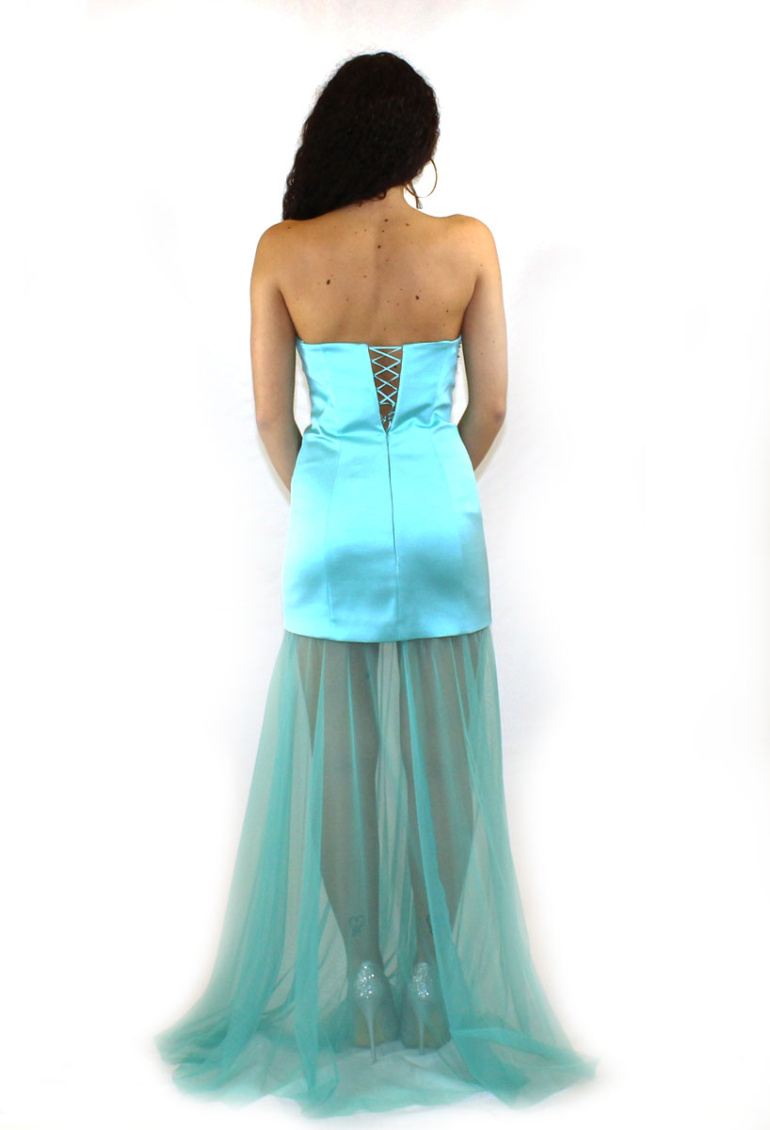 Abito Da Sposa Bianco E Verde Tiffany