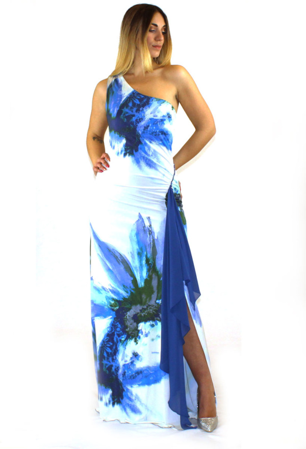 Abito lungo fantasia - Elizabeth Moda - Collezione Cerimonia