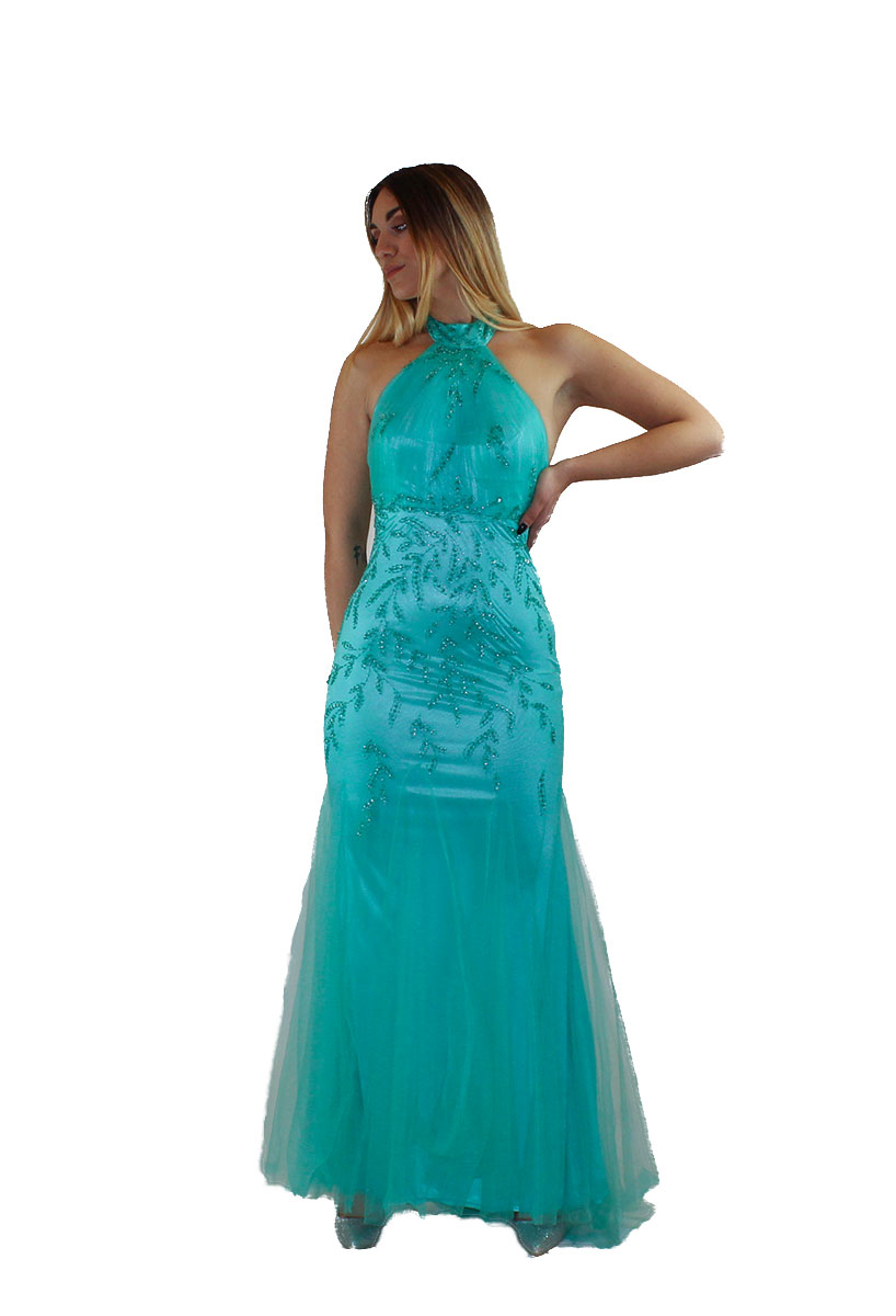Abito Da Sposa Bianco E Verde Tiffany