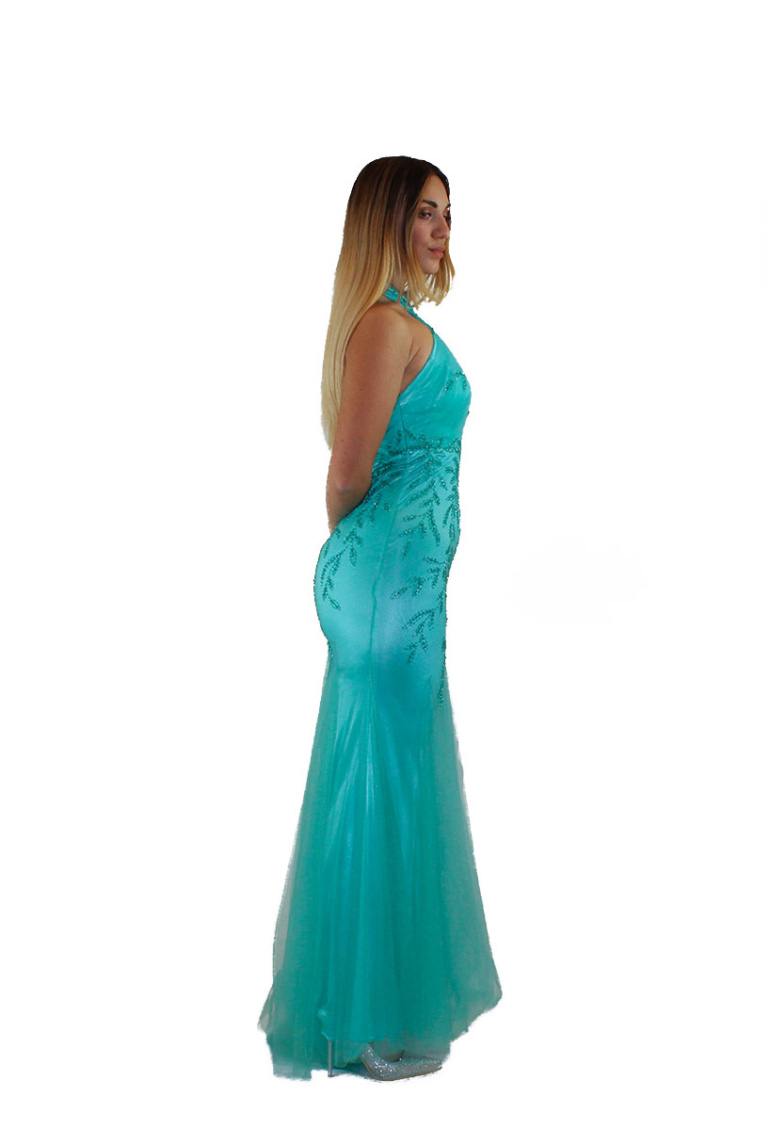 Abito Da Sposa Bianco E Verde Tiffany
