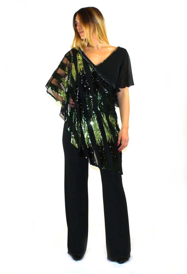 Tuta nero/verde - Sharon - Collezione Cerimonia