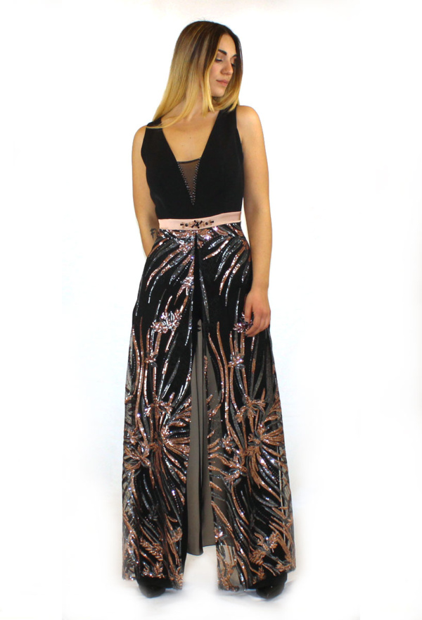 Tuta nero/oro - Paola Forti - Collezione Cerimonia Elegante