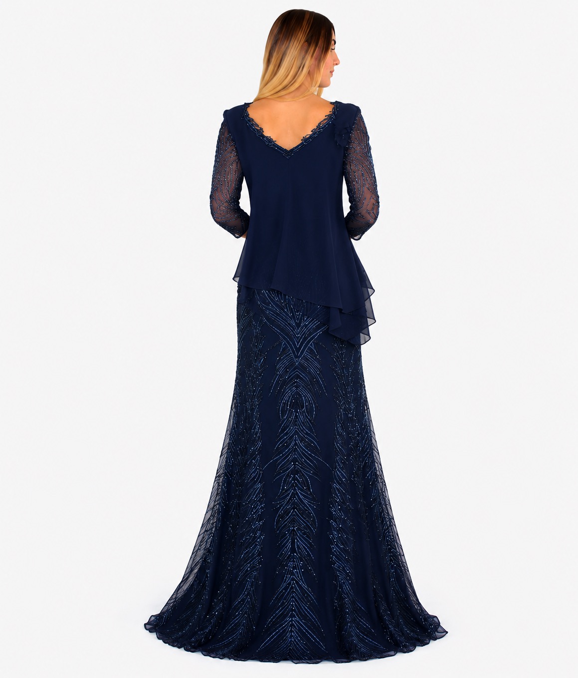 Abito lungo blu - Elizabeth Moda - immagine 3