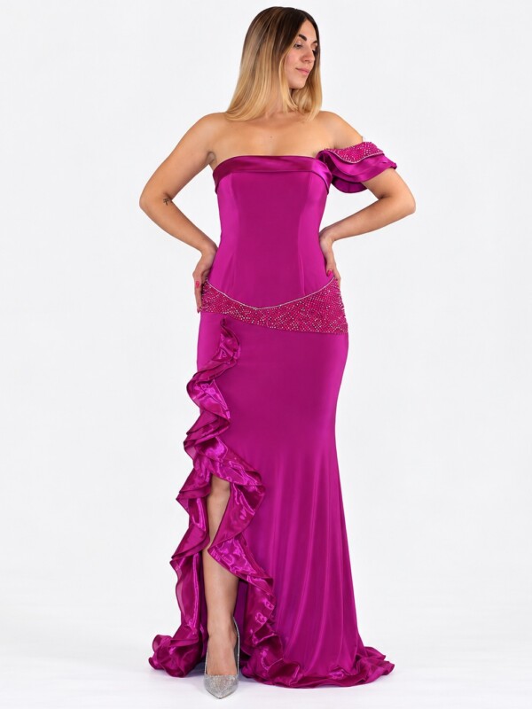 Abito lungo fuxia - Invito Couture