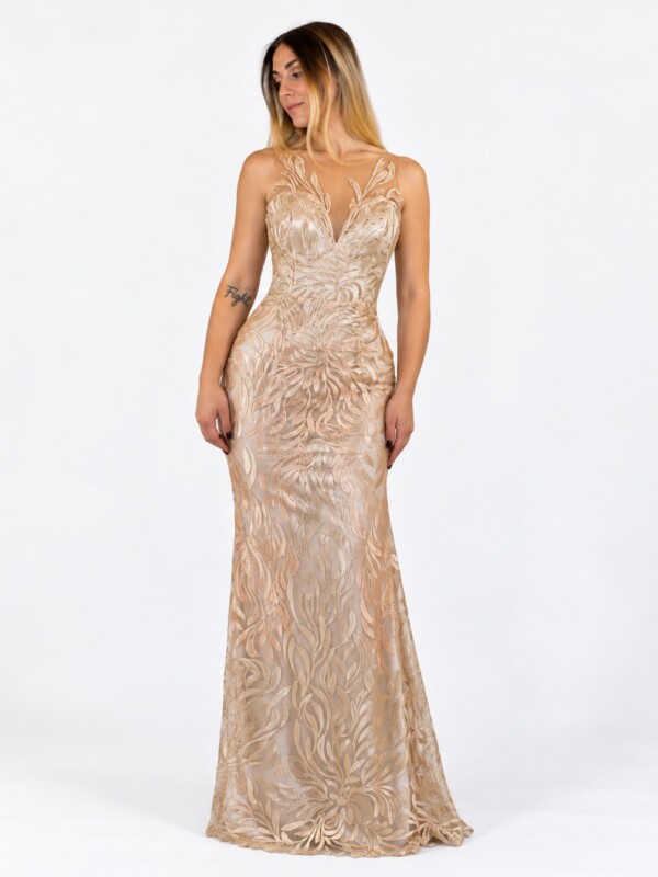 Abito lungo oro - Invito Couture