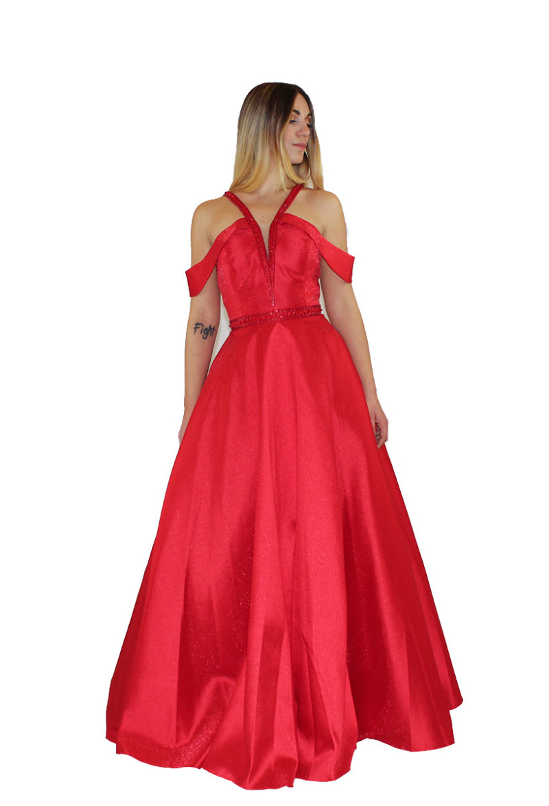 Abito lungo rosso - Baci Stellari
