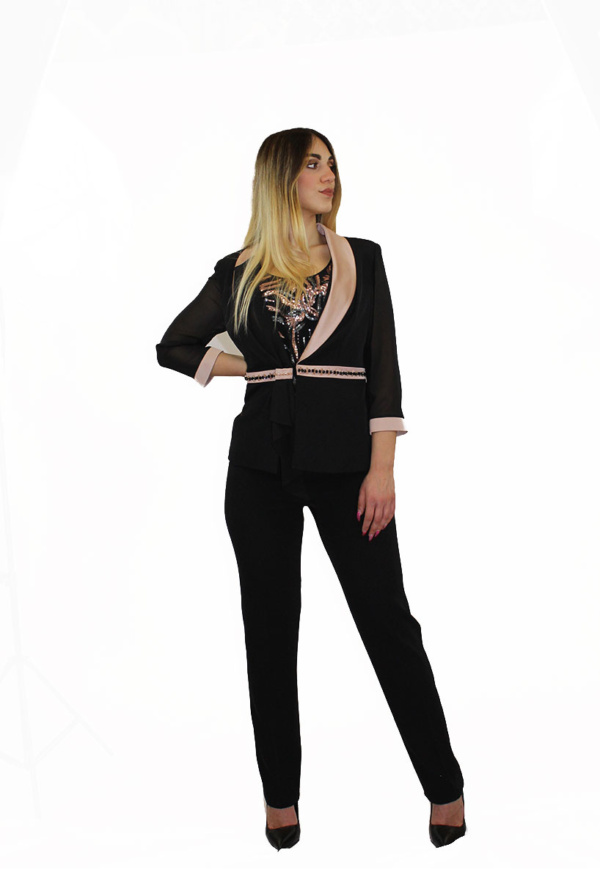 Tailleur nero elegante - Paola Forti - Collezione Cerimonia