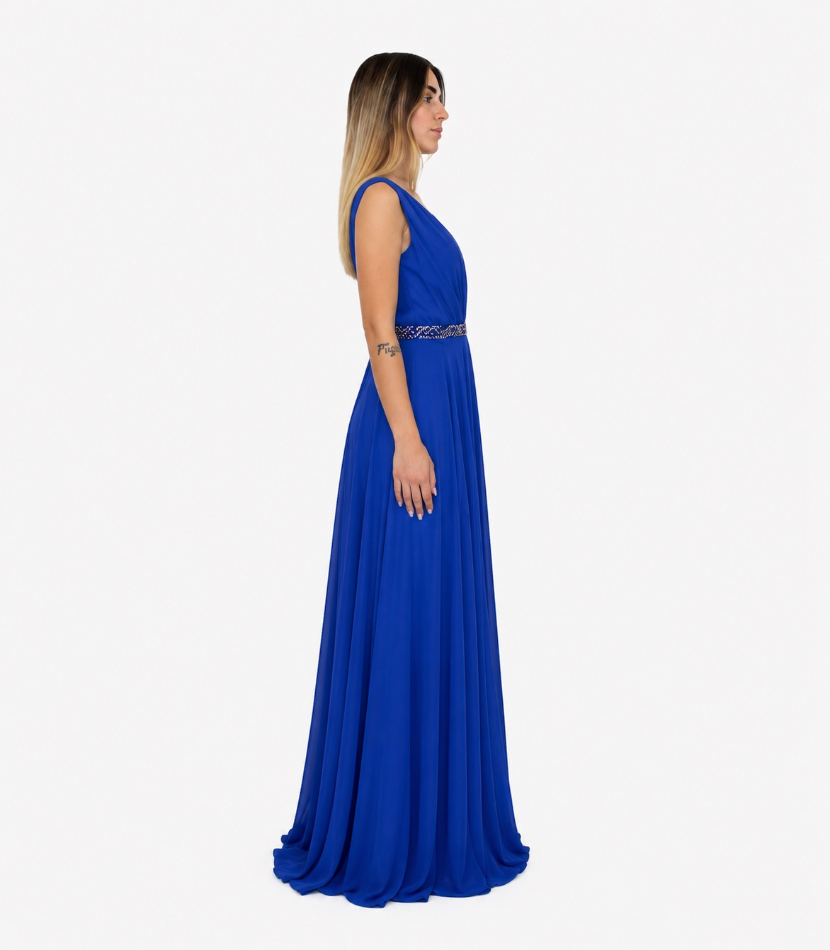 Abito lungo blu cobalto - Paola Forti - immagine 2