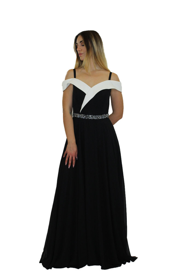 Abito lungo nero - Paola Forti - Collezione Cerimonia