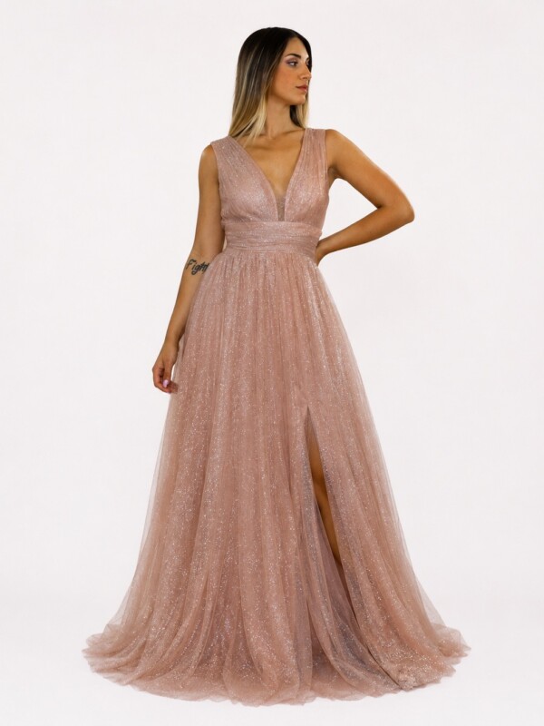 Abito lungo rosa - Elizabeth Moda