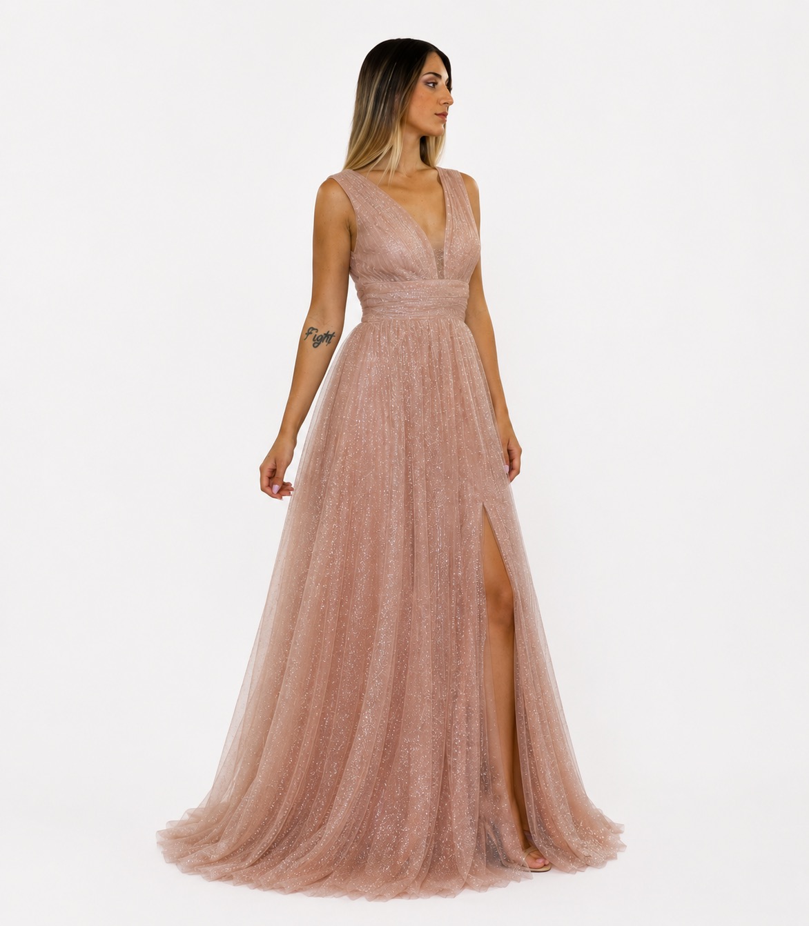 Abito lungo rosa - Elizabeth Moda - immagine 2