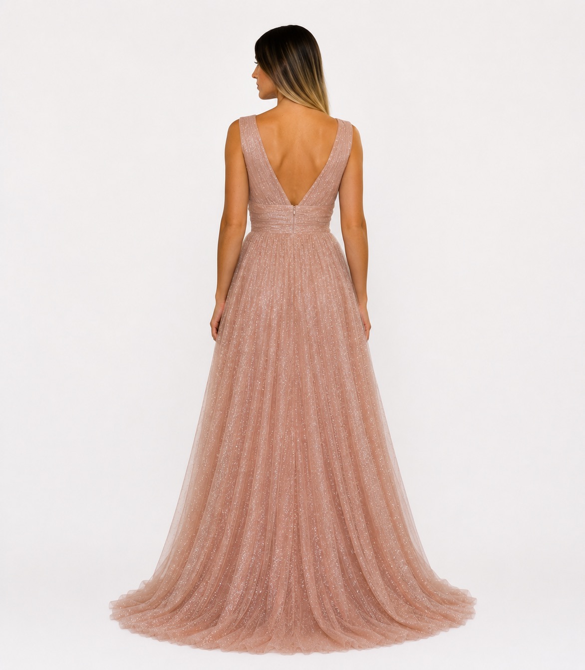 Abito lungo rosa - Elizabeth Moda - immagine 3