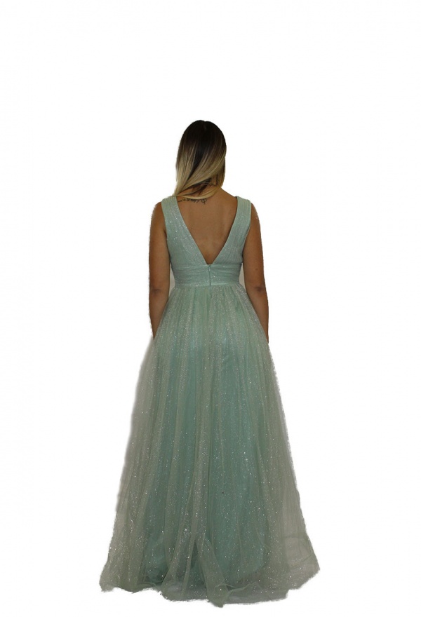 Abito lungo tiffany - Elizabeth Moda - Collezione Cerimonia