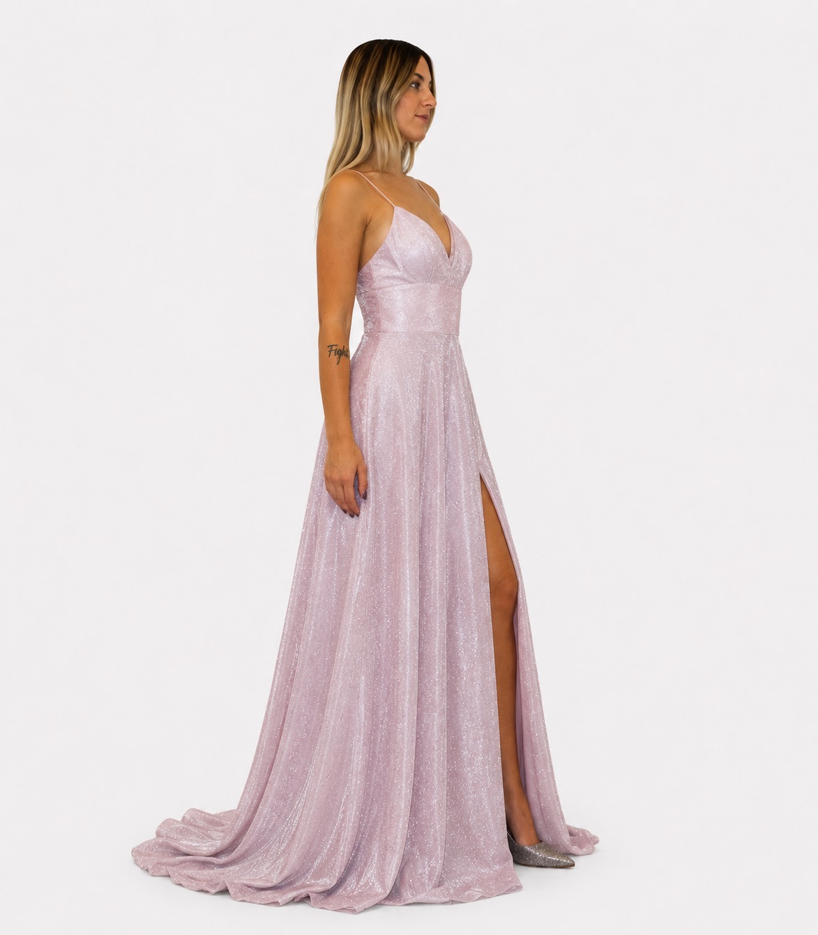 Abito lungo rosa - Sharon - immagine 2