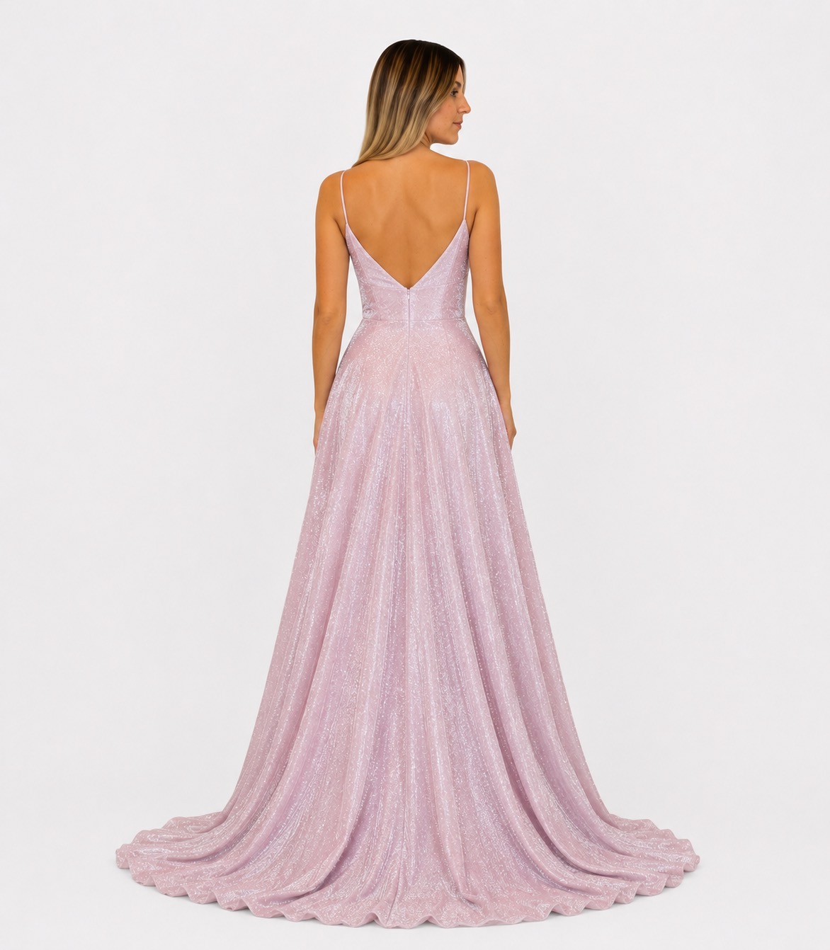 Abito lungo rosa - Sharon - immagine 3