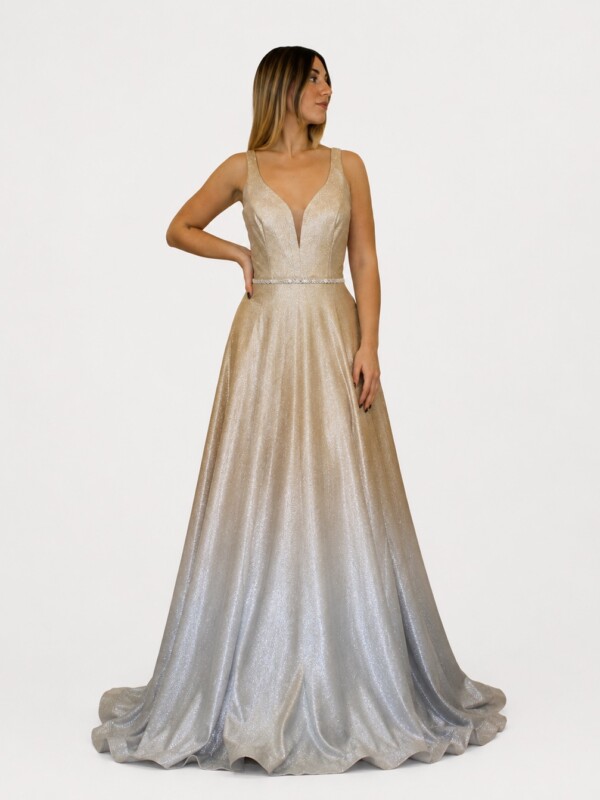 Abito lungo oro - Elizabeth Moda
