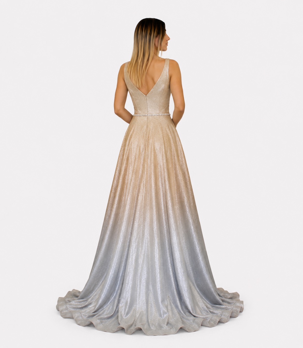Abito lungo oro - Elizabeth Moda - immagine 3