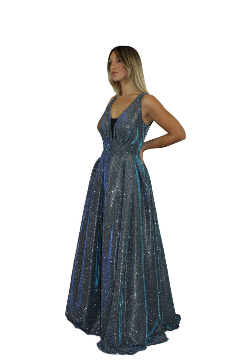 Abito lungo blu - Sharon - immagine 2