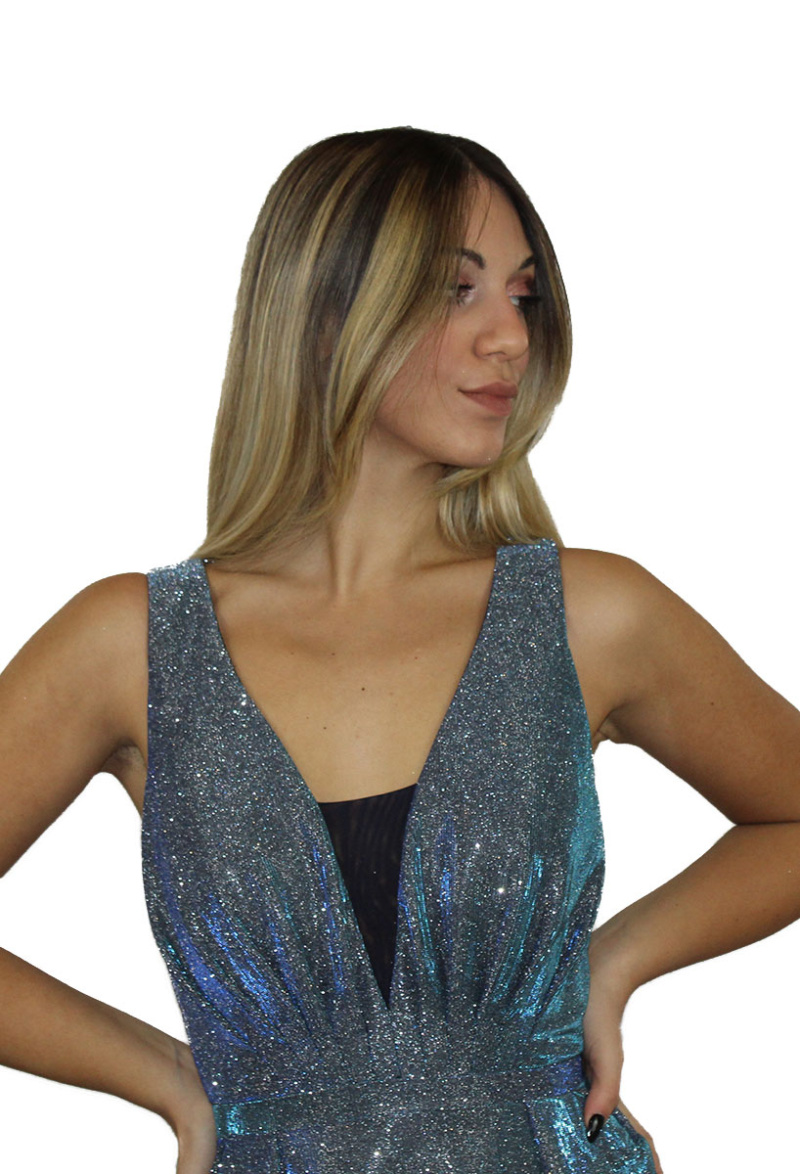 Abito lungo blu - Sharon - immagine 3