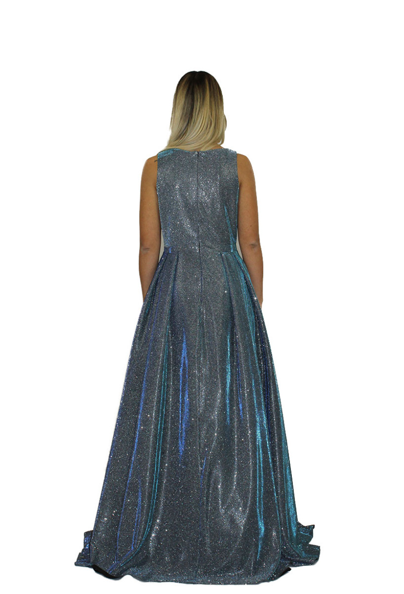 Abito lungo blu - Sharon - immagine 4