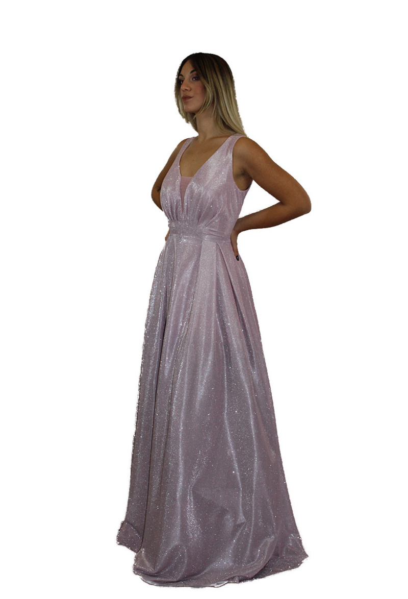 Abito lungo rosa - Sharon - immagine 2