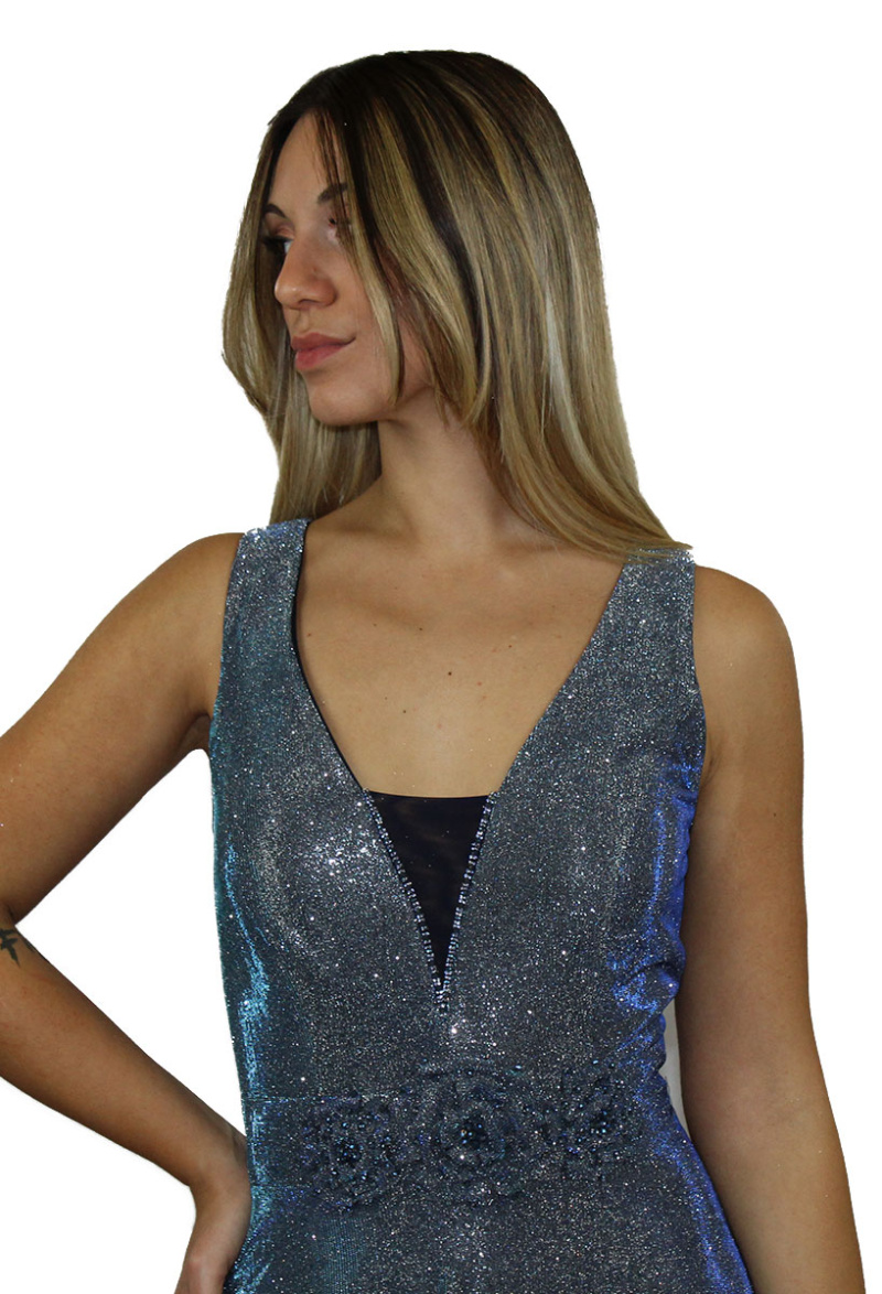 Abito lungo blu - Sharon - immagine 3