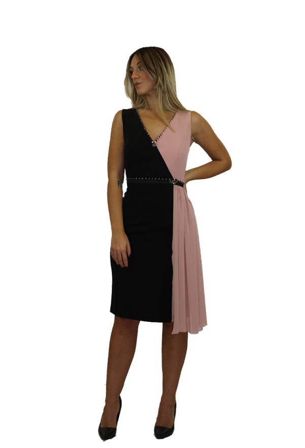 Tubino nero e rosa - Paola Forti - Collezione Cerimonia