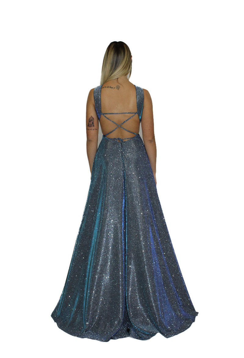 Abito lungo blu - Sharon - immagine 4