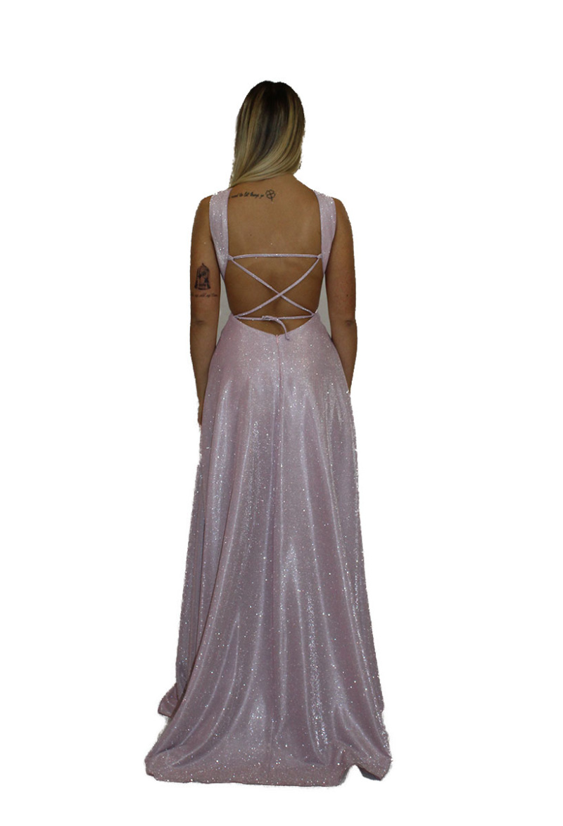 Abito lungo rosa - Sharon - immagine 4