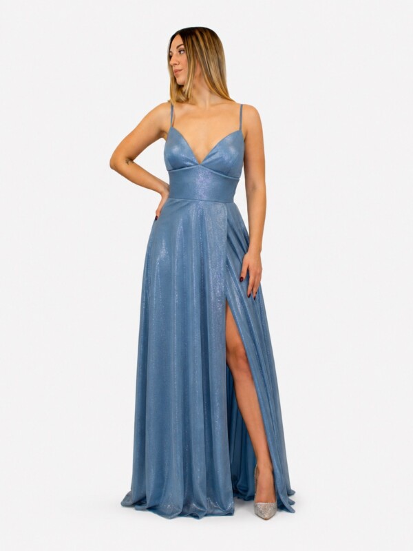 Abito lungo blu - Elizabeth Moda