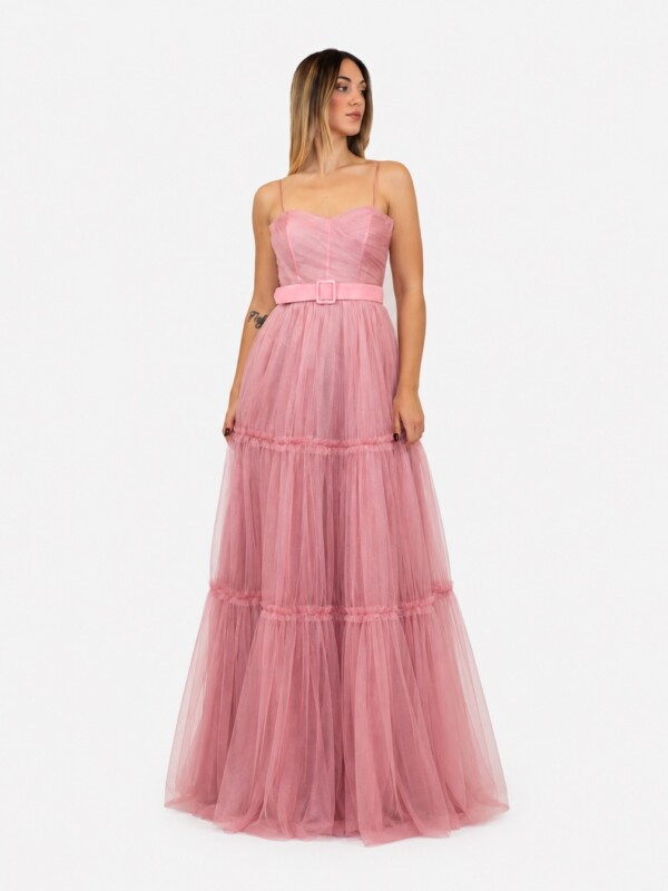 Abito lungo rosa - Elizabeth Moda
