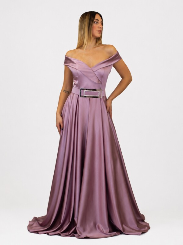 Abito lungo glicine - Elizabeth Moda