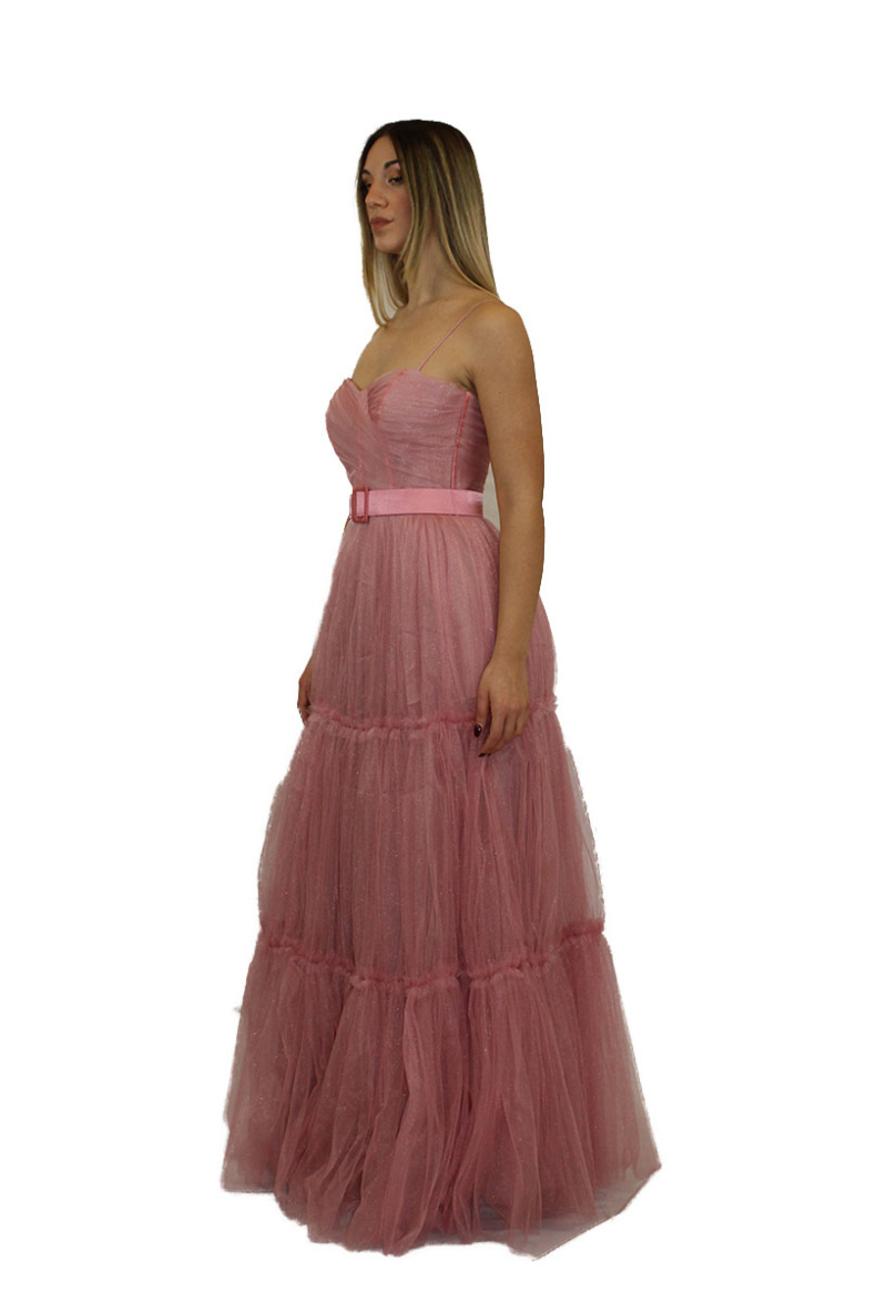 Abito lungo rosa - Elizabeth Moda - immagine 2