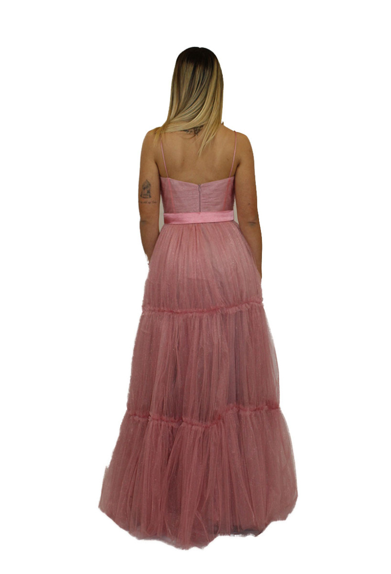 Abito lungo rosa - Elizabeth Moda - immagine 4