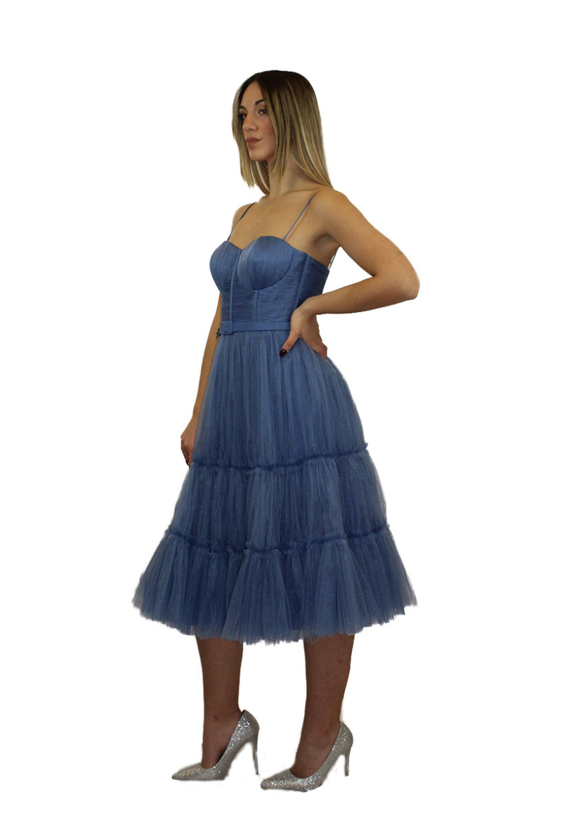 Abito lungo blu - Elizabeth Moda - immagine 2