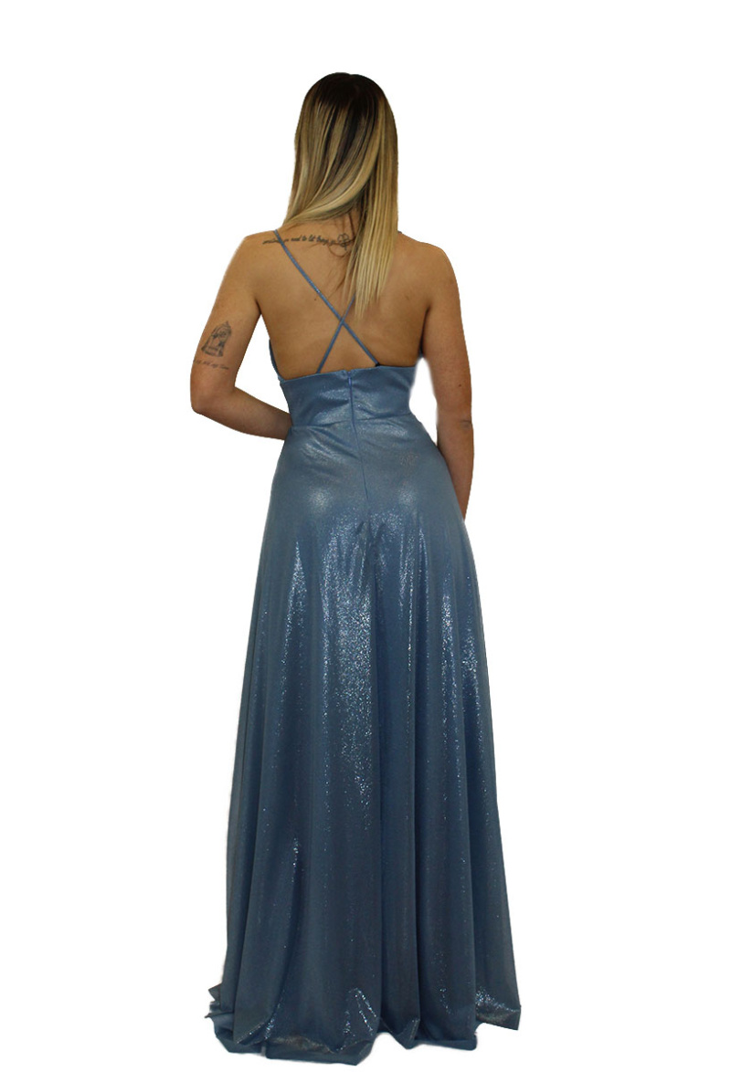 Abito lungo blu - Elizabeth Moda - immagine 4