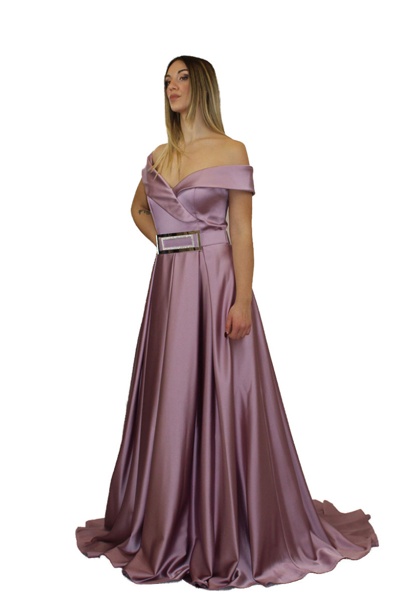 Abito lungo glicine - Elizabeth Moda - immagine 2