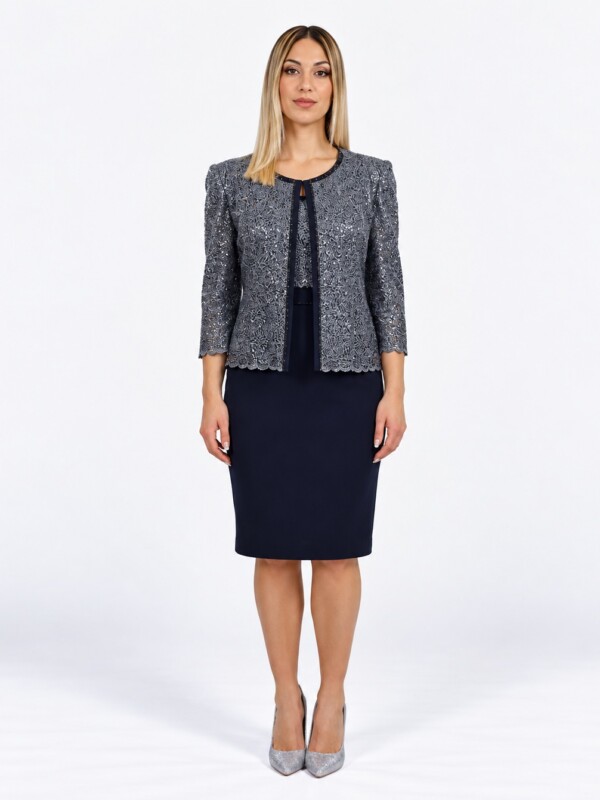 Abito corto blu - Elizabeth Moda