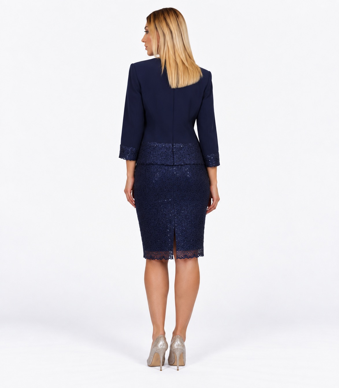 Abito corto blu - Elizabeth Moda - immagine 3