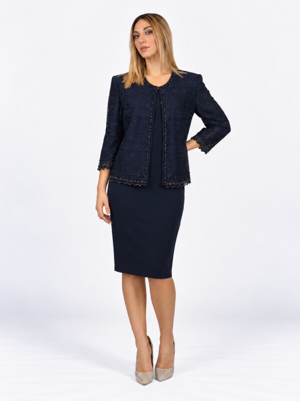 Abito corto blu - Elizabeth Moda