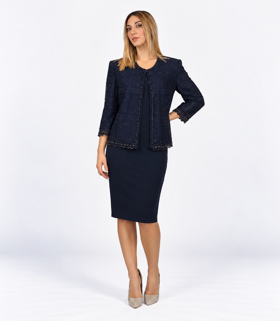 Abito corto blu - Elizabeth Moda