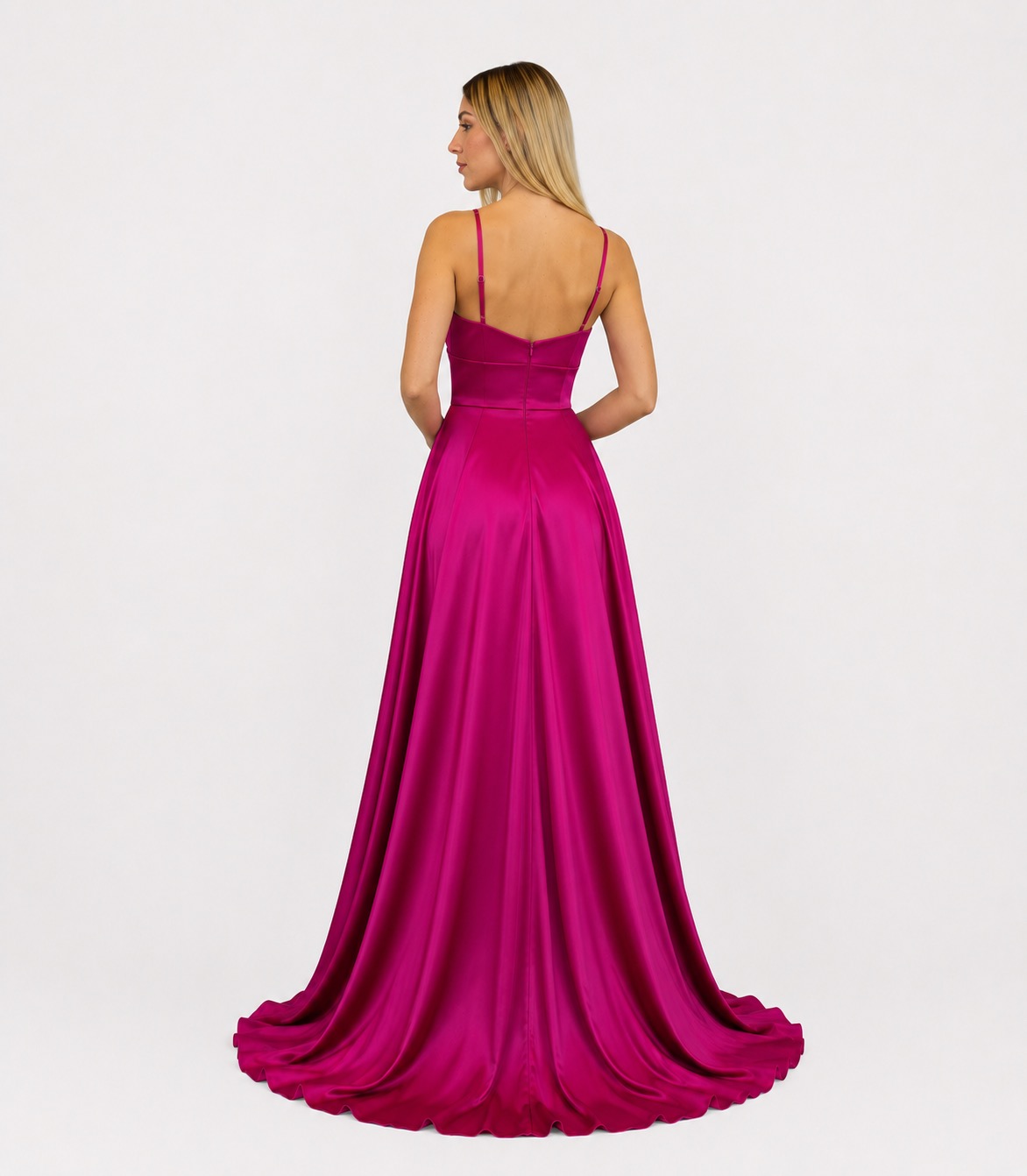 Abito lungo fuxia - Elizabeth Moda - immagine 3