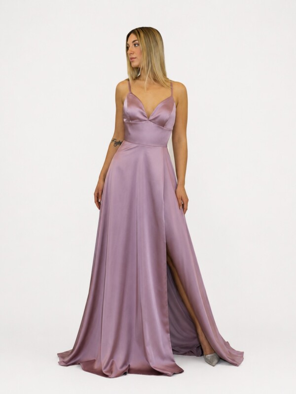 Abito lungo glicine - Elizabeth Moda