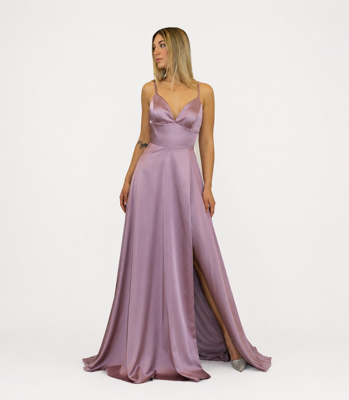 Abito lungo glicine - Elizabeth Moda