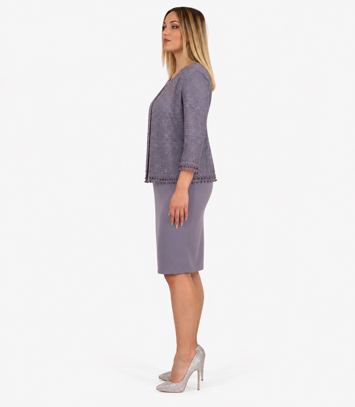 Completo due pezzi glicine - Elizabeth Moda - immagine 2