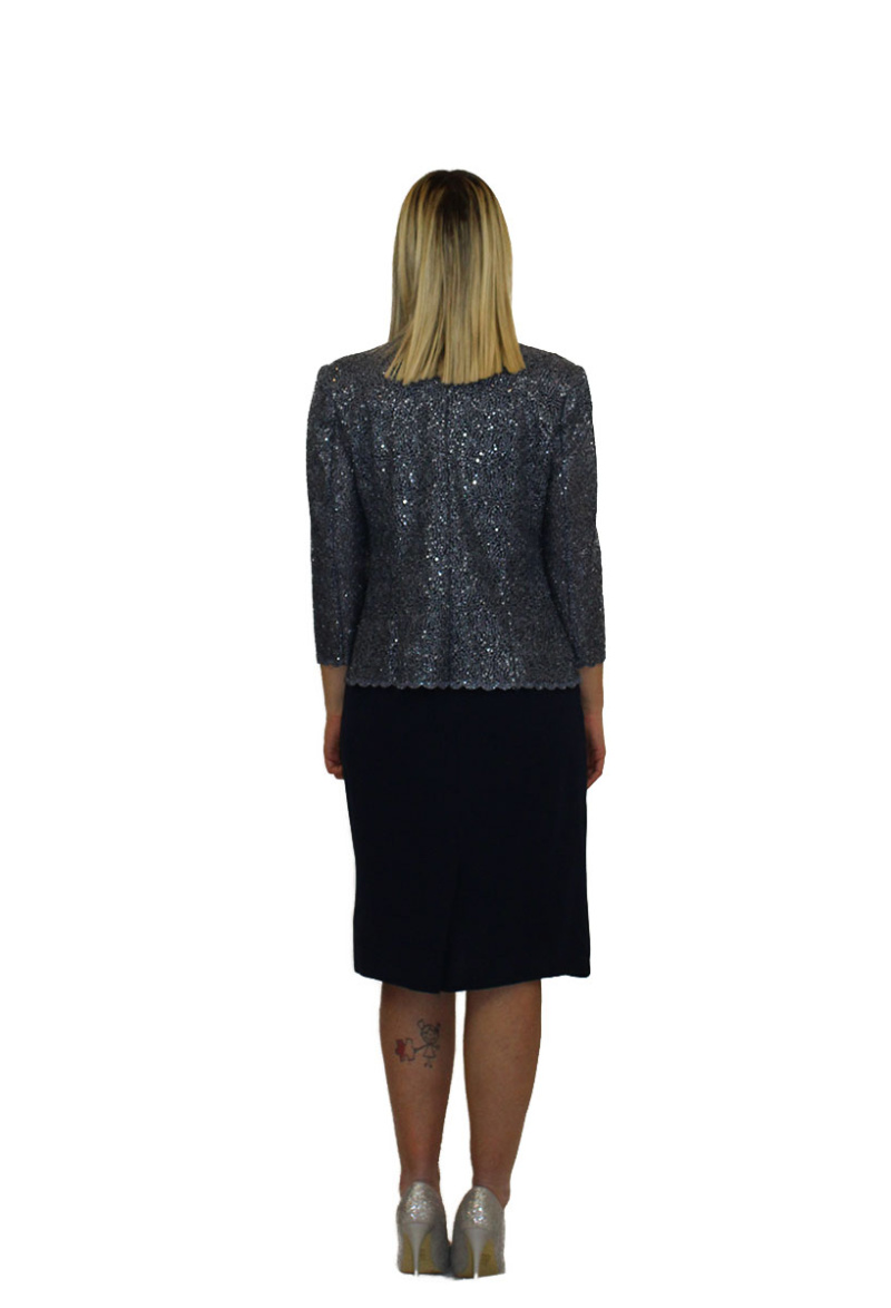 Abito corto blu - Elizabeth Moda - immagine 5